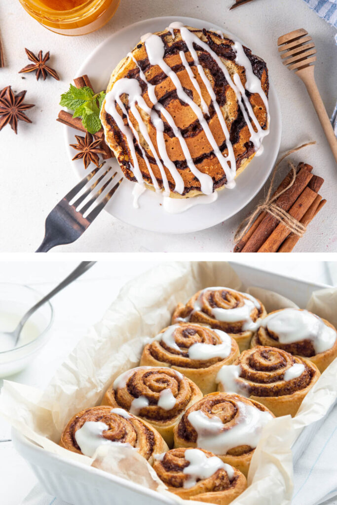 Cinnamon Roll Pancakes