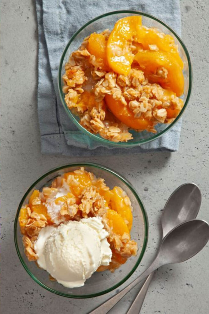 peach crisp with canned peaches